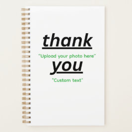 Custom Text & Upload Your Photo Personalized Planner