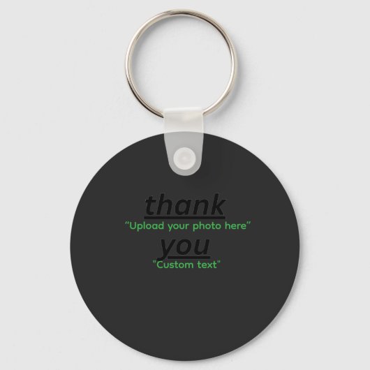 Custom Text & Upload Your Photo Personalized Sleutelhanger (Voorkant)