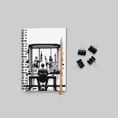 Custom Text Urban Skyline Art Notebook Notitieboek