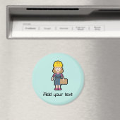 Custom Text Vrouw Engineer Magneet (Insitu (Vaatwasser))