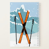 Custom Text Winter Skiing Notitieboek (Achterkant)