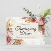 Custom Thanksgiving Dinner Pumpkin Invitation (Debout devant)
