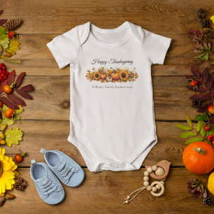Custom Thanksgiving pompoen familie reünie Romper