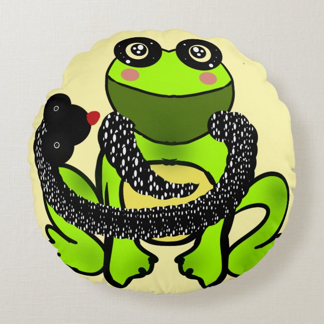 Custom The Friendship gift Rond Kussen (Voorkant)