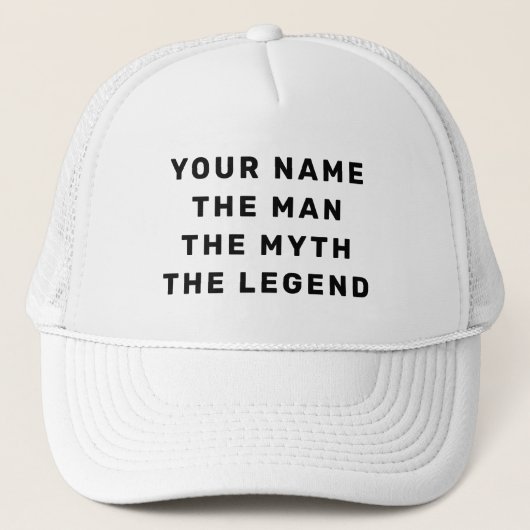Custom The Man The Myth The Legend Trucker Pet (Voorkant)