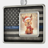 Custom Thin Blue Line Framed Ornament (Links)