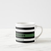 Custom Thin Green Line USA Flag Militaire Soldaat Espresso Kop (Rechts)
