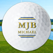Custom Three Initial Monogram Golfer Personalized Golfballen