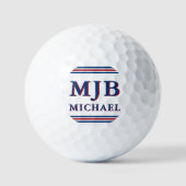Custom Three Initial Monogram Sporty Personalized Golfballen (Voorkant)