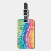 Custom Tie Dye Bagagelabel (Voorkant verticaal)