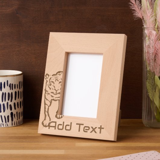 Custom Tiger gegraveerd hout Lijst (Links)