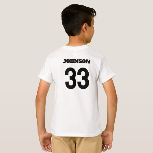 Custom Tigers Youth T-Shirt (naam en nummer) (Achterkant volledig)