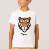 Custom Tigers Youth T-Shirt (naam en nummer) (Voorkant)