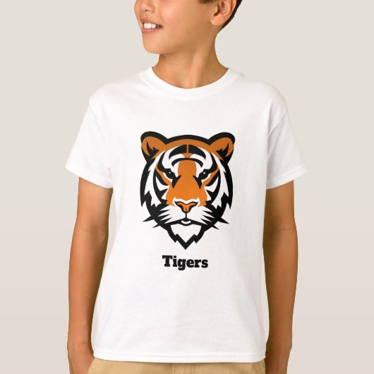 Custom Tigers Youth T-Shirt (naam en nummer) (Voorkant)