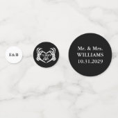 Custom Til Death Skelet Bruiloft Confetti (Voorkanten)