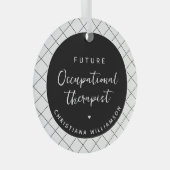 Custom Toekomst OT Beroepstherapeut Elegant Glas Ornament (Voorkant Rechts)