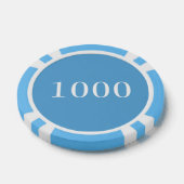 Custom Toernooi Game Value 1000 Lichtblauw Poker Chips (Enkel)