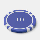 Custom Toernooi Game Value 10 Blauw Poker Chips (Enkel)