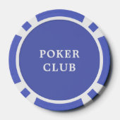 Custom Toernooi Game Value 10 Blauw Poker Chips (Achterkant)