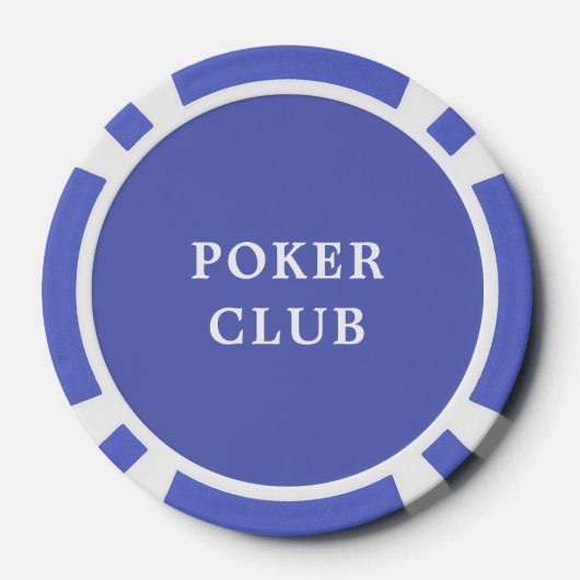Custom Toernooi Game Value 10 Blauw Poker Chips (Achterkant)