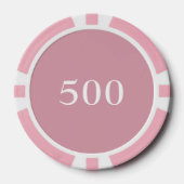 Custom Toernooi Game Value 500 Roze Poker Chips (Voorkant)