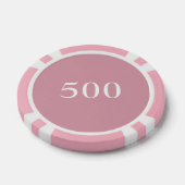 Custom Toernooi Game Value 500 Roze Poker Chips (Enkel)