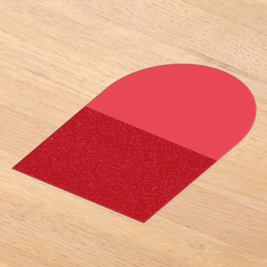Custom Tomato Red Block Acrylic Invitation (Poser)