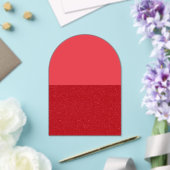 Custom Tomato Red Block Acrylic Invitation (Insitu (Mariage))