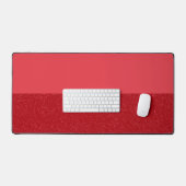 Custom Tomato Red Desk Mat – Bold Split Design (Clavier et souris)