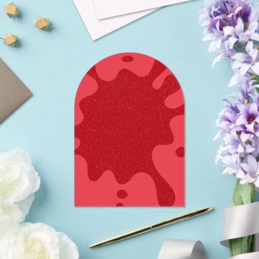 Custom Tomato Red Drip Acrylic Invitation (Insitu (Mariage))