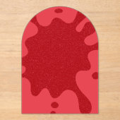 Custom Tomato Red Drip Acrylic Invitation Acryl Uitnodigingen (Voorkant)