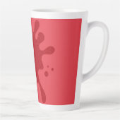 Custom Tomato Red Drip Latte Mug (Droite)