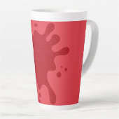 Custom Tomato Red Drip Latte Mug Mok (Rechterhoek)