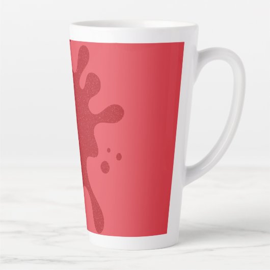 Custom Tomato Red Drip Latte Mug Mok (Rechts)