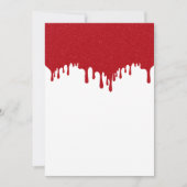 Custom Tomato Red Drip Noise Flat Card Save The Date (Voorkant)