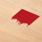 Custom Tomato Red Drip Top Acrylic Invitation (Poser)
