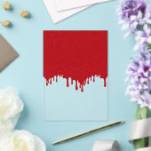 Custom Tomato Red Drip Top Acrylic Invitation (Insitu (Mariage))