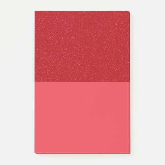 Custom Tomato Red Glitter Block Post-It Notes (Voorkant)
