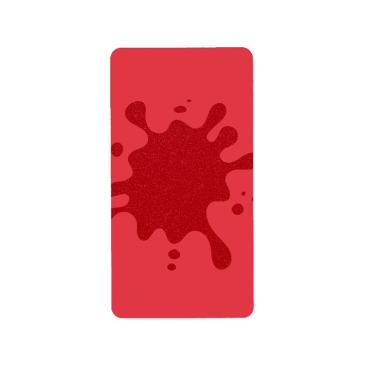 Custom Tomato Red Ink Blot Return Address Label (Voorkant)