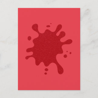Custom Tomato Red Ink Drop Announcement Postcard Aankondigingskaart