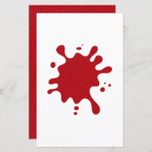 Custom Tomato Red Ink Splash Paper Sheet (Voorkant / Achterkant)