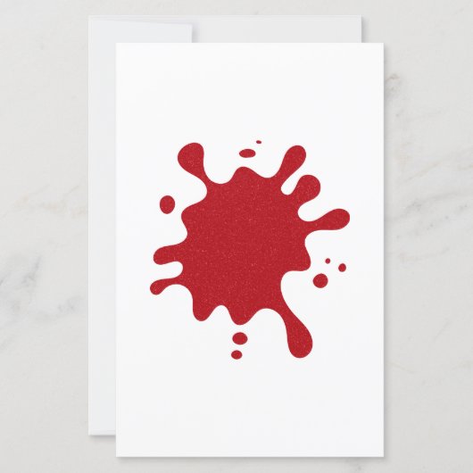 Custom Tomato Red Ink Splash Paper Sheet (Voorkant)