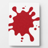 Custom Tomato Red Inkblot Easel Plaque (Devant)