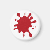 Custom Tomato Red Splash Magnet (White Base) (Devant)