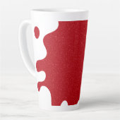 Custom Tomato Red Splash Noise Latte Mug (Angle gauche)