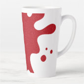Custom Tomato Red Splash Noise Latte Mug (Droite)