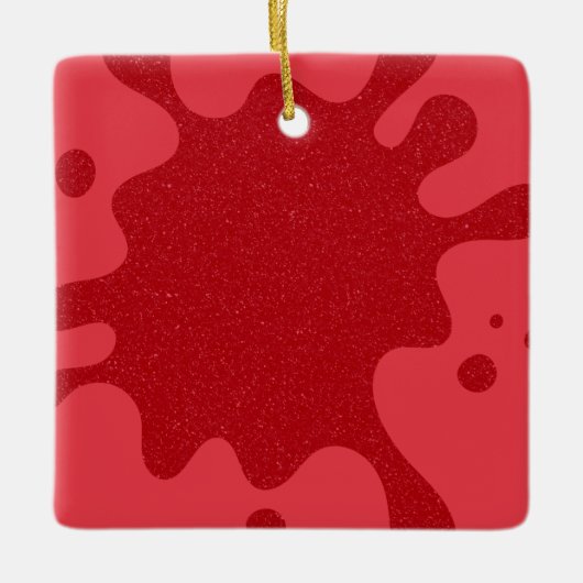 Custom Tomato Red Splatter Ornament (Voorkant)