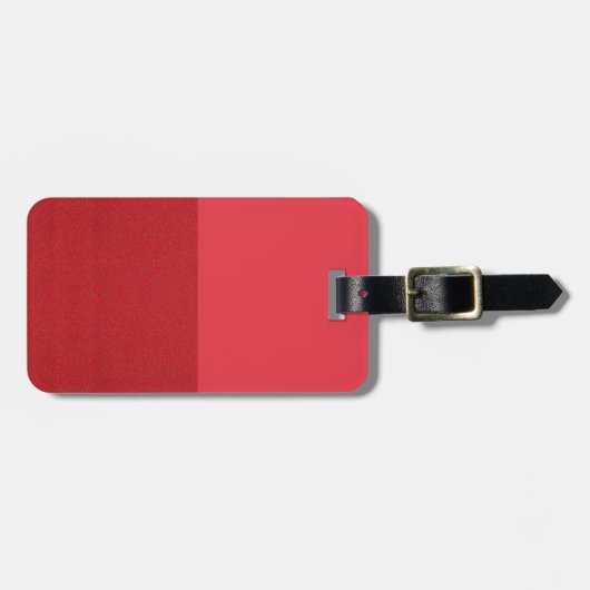 Custom Tomato Red Split Bagagelabel (Voorkant horizontaal)