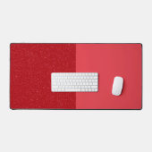 Custom Tomato Red Split Desk Mat – Bold & Clean (Keyboard & Muis)