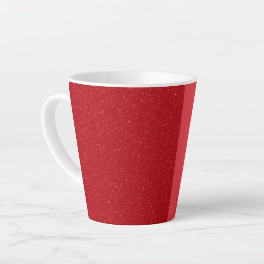 Custom Tomato Red Split Latte Mug (Angle gauche)